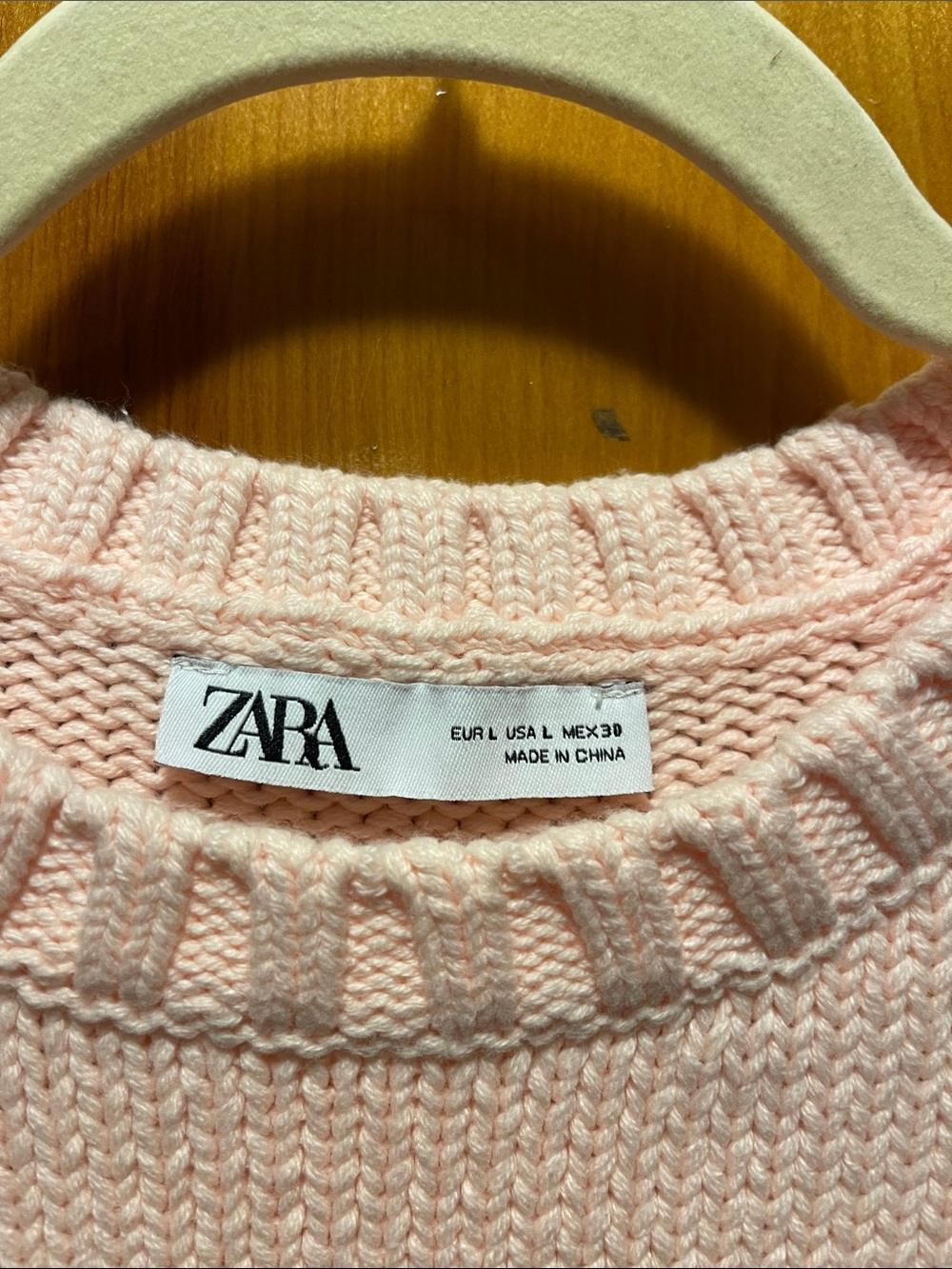 Zara Light Pink Knit Sleeveless V-Neck Sweater Vest - Picture 2 of 4